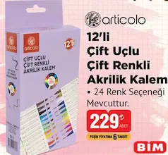 ARTİCOLO 12'Lİ ÇİFT UÇLU ÇİFT RENKLİ AKRİLİK KALEM